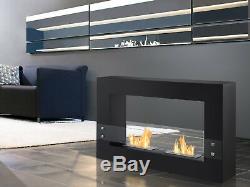 Tectum Black Ignis Ventless Freestanding Bio Ethanol Fireplace Eco Friendly