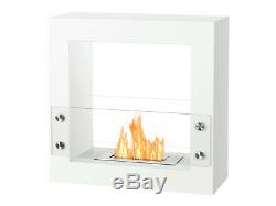 Tectum Mini White Ignis Ventless Freestanding Bio Ethanol Fireplace