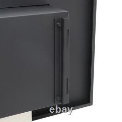 Tempered Glass Bio Ethanol Fire Steel Fireplace Wall Mounted/Inset Burner Heater