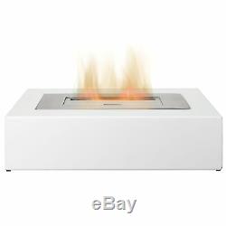 The Curve Freestanding Bio Ethanol Fire in White
