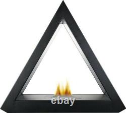 The Geo Bio Ethanol Fireplace Suite in Black, 39 Inch