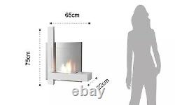 Tomasucci Bioethanol Fireplace MUSA Wall Mounted White 72 x 17 x 65 cm