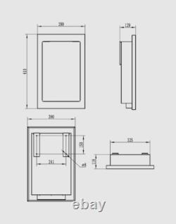 Vertical hanging bio-fireplace, black, structural, matt