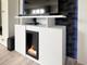 Vertical Hanging Bio-fireplace, Black Structured Matt 61 Cm X 39 Cm