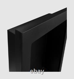 Vertical hanging bio-fireplace, black structured matt 61 cm x 39 cm
