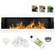 White Bio Ethanol Fireplace 1200x420 Design Eco Fire Burner Glass + Accessories