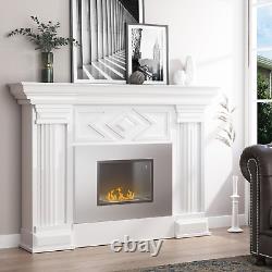 Wall Ethanol Fireplace, Bioethanol Heater Fire with 1.5L Tank, 3 Hours Burning