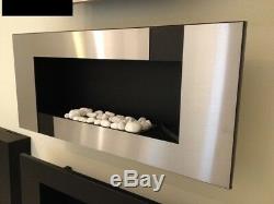 Wall Fireplace Bio Ethanol Stainless Steel Model Q 900 with TUV
