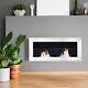 Wall/ Insert Fire Flame Bio Ethanol Stainless Steel Glass Fire Fireplace Mounted