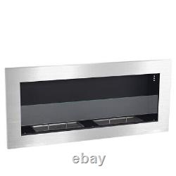 Wall/Inset Bio Ethanol Fireplace Biofire Burner Fire Place Stainless Steel 90cm