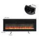 Wall Mounte Led Fireplace Electric/bio Ethanol Inset Into Fire Biofire 70 60 50