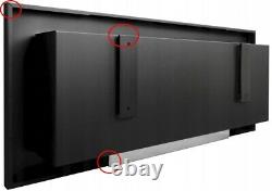 Wall Mounted Bio Ethanol Fireplace 900 x 400 Real Flame Inox Black Biofire Glass