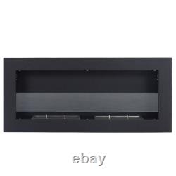 Wall Mounted Bio Ethanol Fireplace Biofire Burner Inset Fire Heater with Glass