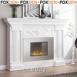 Wall Mounted Bio Ethanol Fireplace Heater Fire 1.2L Tank 3 Hours Burning FOXDEN