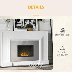 Wall Mounted Bio Ethanol Fireplace Heater Fire 1.2L Tank 3 Hours Burning FOXDEN