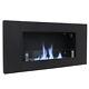 Wall Mounted Bio Ethanol Fireplace With Glass & Stainless Steel Bioethanol Frame