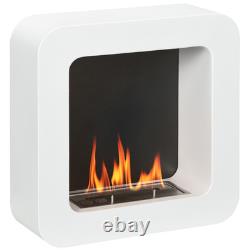 Wall-Mounted Bio ethanol Fireplace, 1L Tank, 2.5h Burn Time