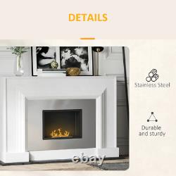 Wall Mounted Ethanol Fireplace Bioethanol Heater Fire 1.2L Tank 3 Hours Burning