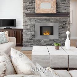 Wall Mounted Ethanol Fireplace Bioethanol Heater Fire 1.2L Tank 3 Hours Burning