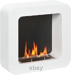 Wall Mounted Ethanol Fireplace, Bioethanol Heater Stove Fire with 1L Tank, 2.5 H