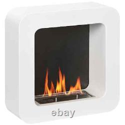 Wall Mounted Ethanol Fireplace, Bioethanol Heater Stove Fire with 1L Tank, 2.5 H