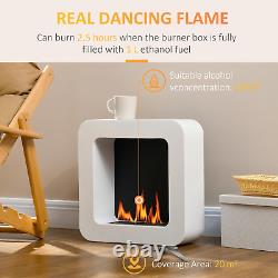 Wall Mounted Ethanol Fireplace, Bioethanol Heater Stove Fire with 1L Tank, 2.5 H