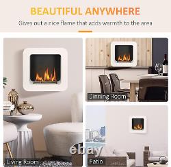 Wall Mounted Ethanol Fireplace, Bioethanol Heater Stove Fire with 1L Tank, 2.5 H