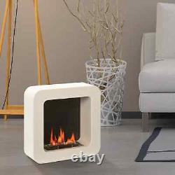Wall Mounted Ethanol Fireplace, Bioethanol Heater Stove Fire with 1L Tank, 2.5 H