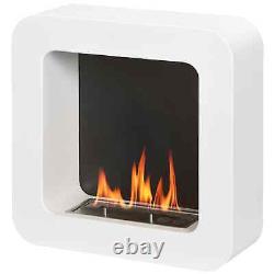 Wall Mounted Ethanol Fireplace, Bioethanol Heater Stove Fire with 1L Tank, 2.5 H