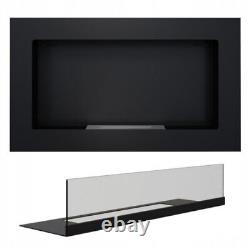 Wall-Mounted Ethanol Fireplace Delta2 with Glazing