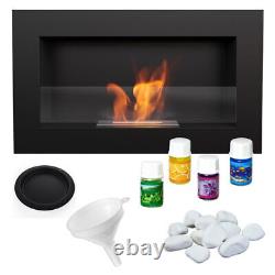 Wall-Mounted Ethanol Fireplace Delta2 with Glazing