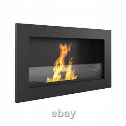 Wall-Mounted Ethanol Fireplace Delta2 with Glazing