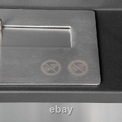 Wall Mounted Ethanol Fireplace Stainless Steel 1.5L Tank 3h Burning Time Silver