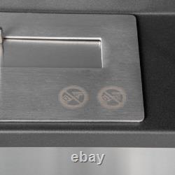 Wall Mounted Ethanol Fireplace Stainless Steel 1.5L Tank 3h Burning Time Silver