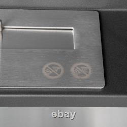 Wall Mounted Ethanol Fireplace Stainless Steel 1.5L Tank 3h Burning Time Silver