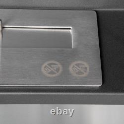 Wall Mounted Fireplace Heater Bioethanol Stainless Flame Effect Modern Heat