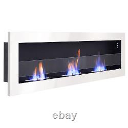 Wall Mounted/Insert Bio Ethanol Fireplace Glass Biofire Fire Burner 1200 x 400mm
