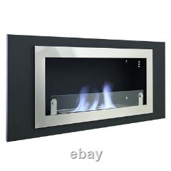 Wall Mounted/Inset Bio Ethanol Fireplace with 52cm Long Biofire Fire Box Burner