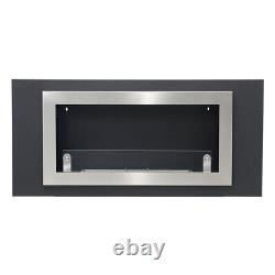 Wall Mounted/Inset Bio Ethanol Fireplace with 52cm Long Biofire Fire Box Burner