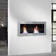 Wall Mounted Inset Fireplace 2/3 Burners Bio Ethanol Fire Stove With Clear Glass