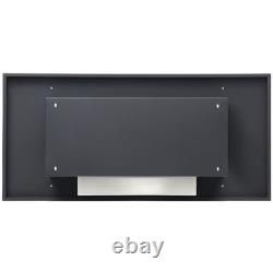 Wall Mounted LED Fireplace Biofire Bio Ethanol, Electric Fire Heater Steel Black