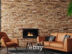 Wall-hung bio-fireplace 650x400 Box, black, structural matt