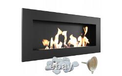 Wall mounted Bioethanol fireplace DELTA2 SLIM TÜV GIFTS