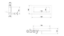 Wall mounted Bioethanol fireplace DELTA2 SLIM TÜV GIFTS