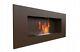 Wall Mounted Bioethanol Fireplace Delta2 TÜv Brown
