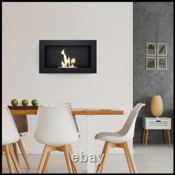 Wall mounted Bioethanol fireplace GOLF 2 black TÜV