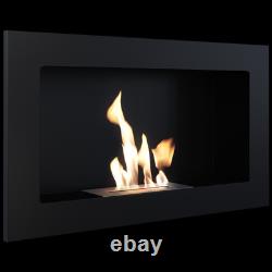 Wall mounted Bioethanol fireplace GOLF 2 black TÜV