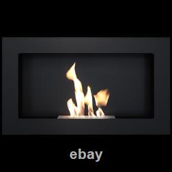 Wall mounted Bioethanol fireplace GOLF 2 black TÜV