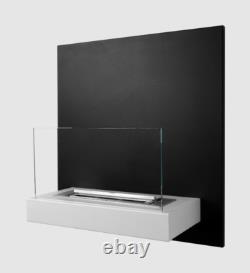 Wall mounted bio fireplace Board black and white