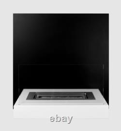 Wall mounted bio fireplace Board black and white